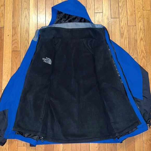 The North Face Blue & Black Men’s Raintex Winter Coat w/Removable Inner Fleece